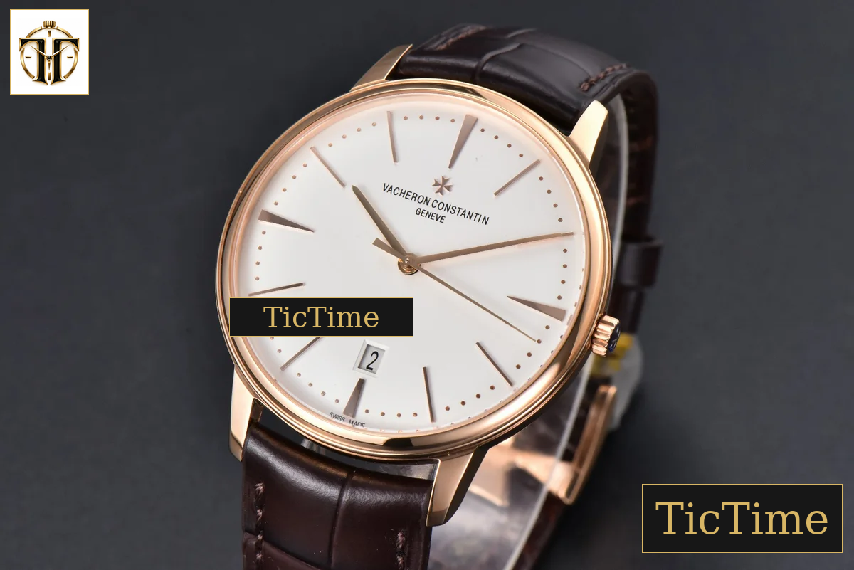 Patrimony Date 40mm ZF RG White Dial Brown Leather Strap Miyota 9015 — foto 4
