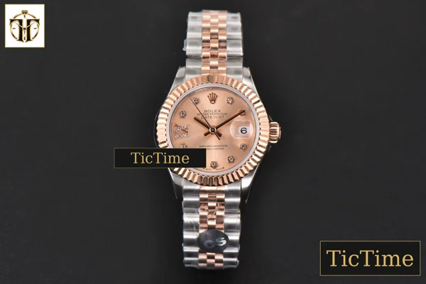 Foto frontal — DateJust Ladies 28mm WF RG/SS RG Dial Diamond Marker Jubilee Bracelet A2236