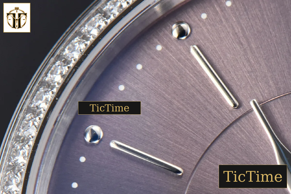 Portofino 37mm V7F Diamond Gray Dial Silver Marker Grape Leather Strap A2892 — foto 6