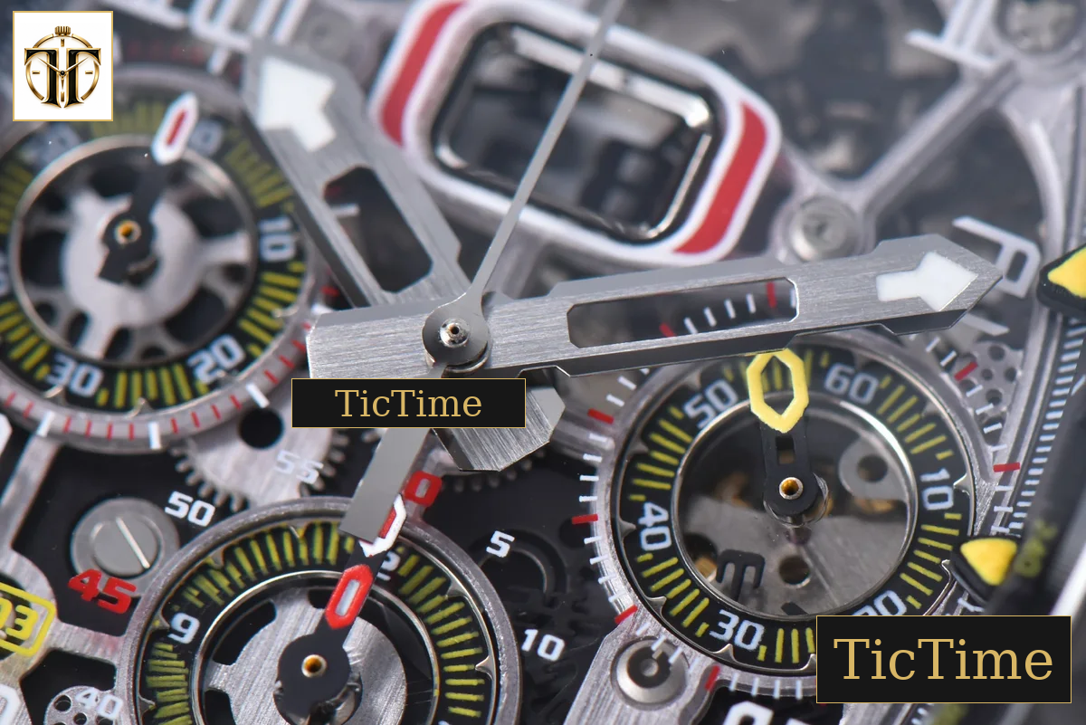 NTPT Chrono RM011 KVF Skeleton Dial Blue Rubber Strap V2 A7750 — foto 8