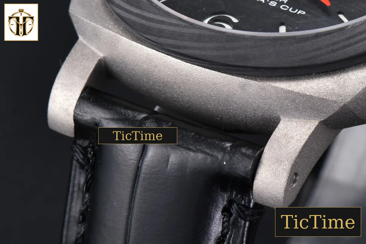 Luminor GMT PAM1096 42mm VSF Titanium Black Dial Black Leather Strap P9011 — foto 11