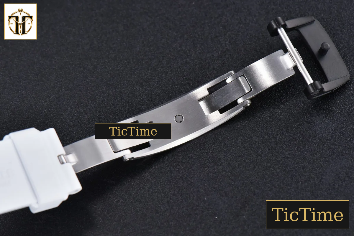 NTPT Chrono RM011 KVF Skeleton Dial White Rubber Strap V2 A7750 — foto 25