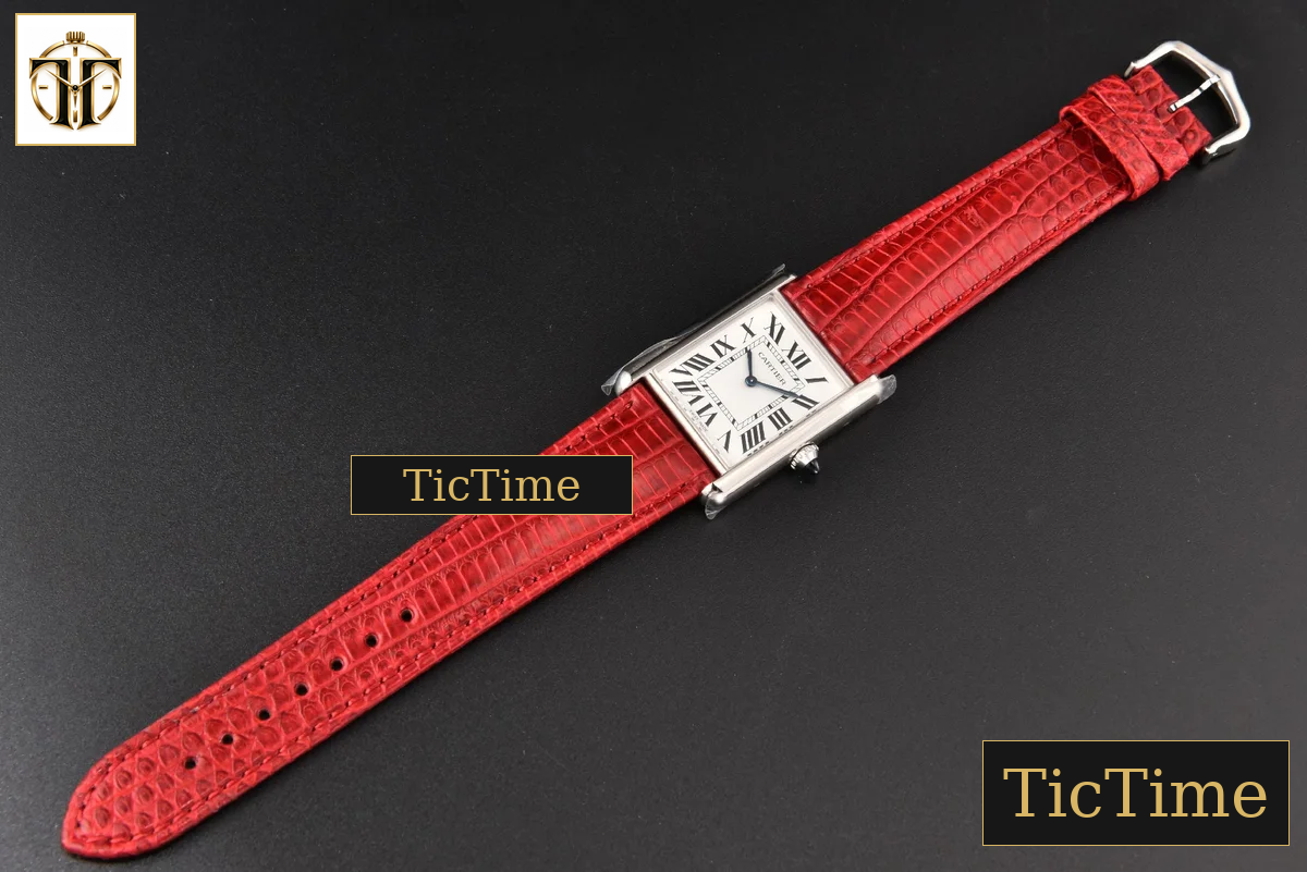 Tank Must Large 33.7×25.5mm K11F White Dial Red Croc Texture Strap Quartz — foto 26