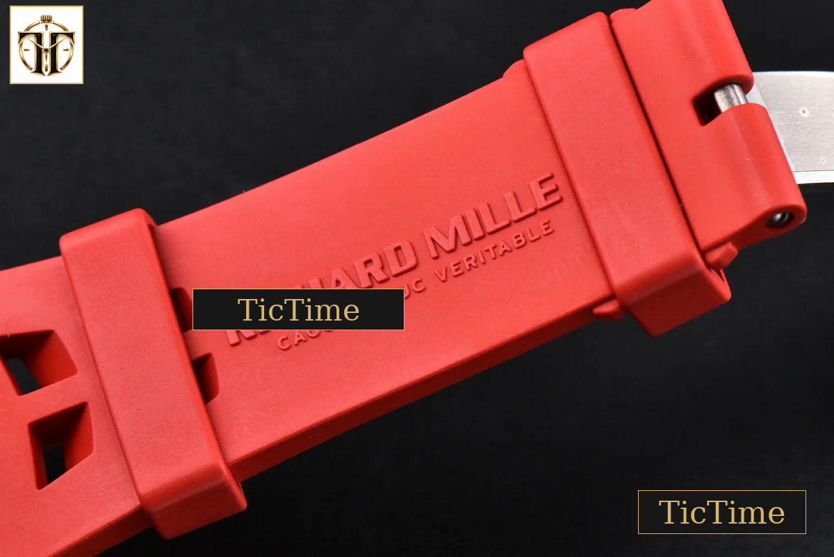 NTPT RM035-02 ZF Red Bezel Black Skeleton Dial Red Crown Red Rubber Strap V7 RMAL1 — foto 30