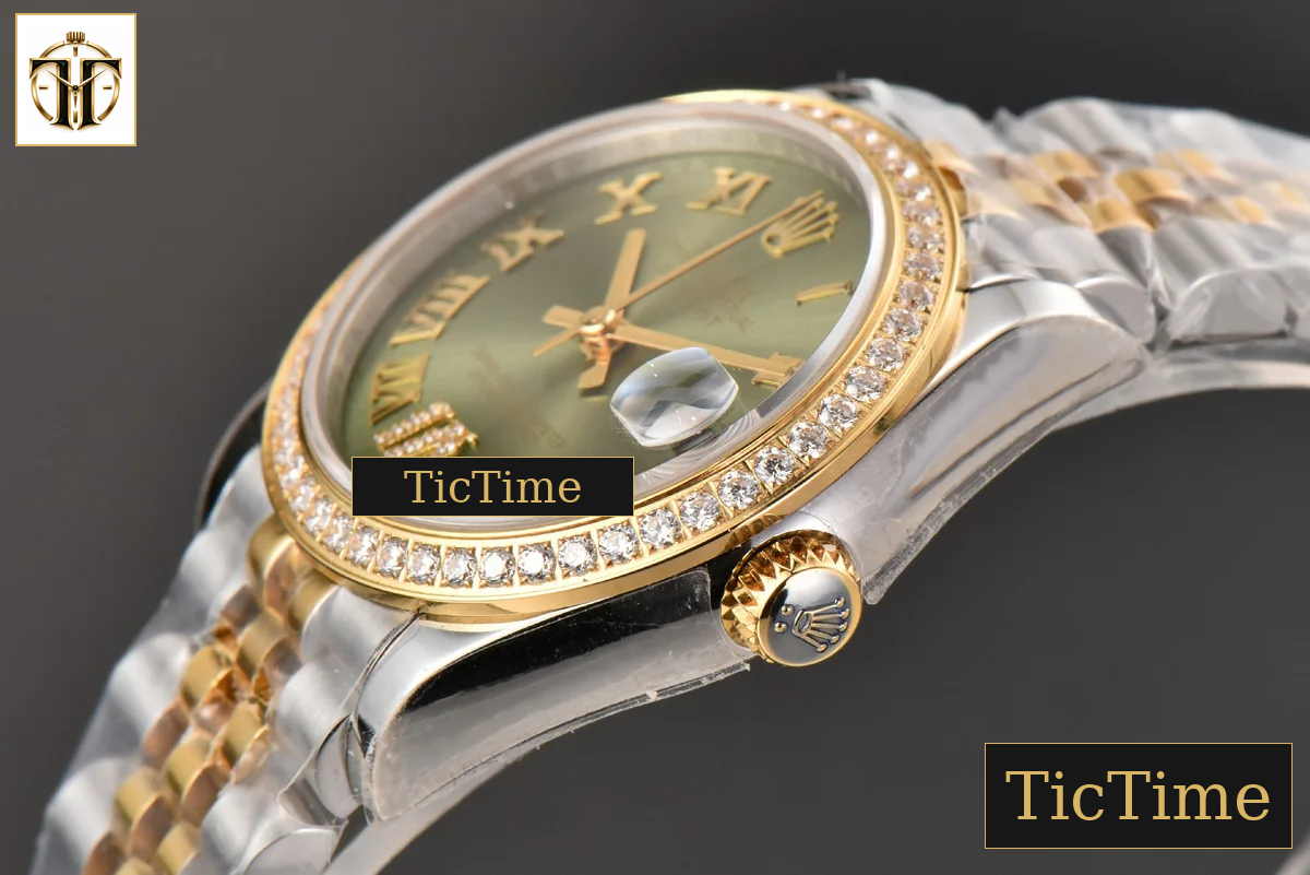 DateJust Ladies 904L 31mm WF YG/SS Diamond Green Dial Roma Marker Jubilee Bracelet A2671 — foto 11