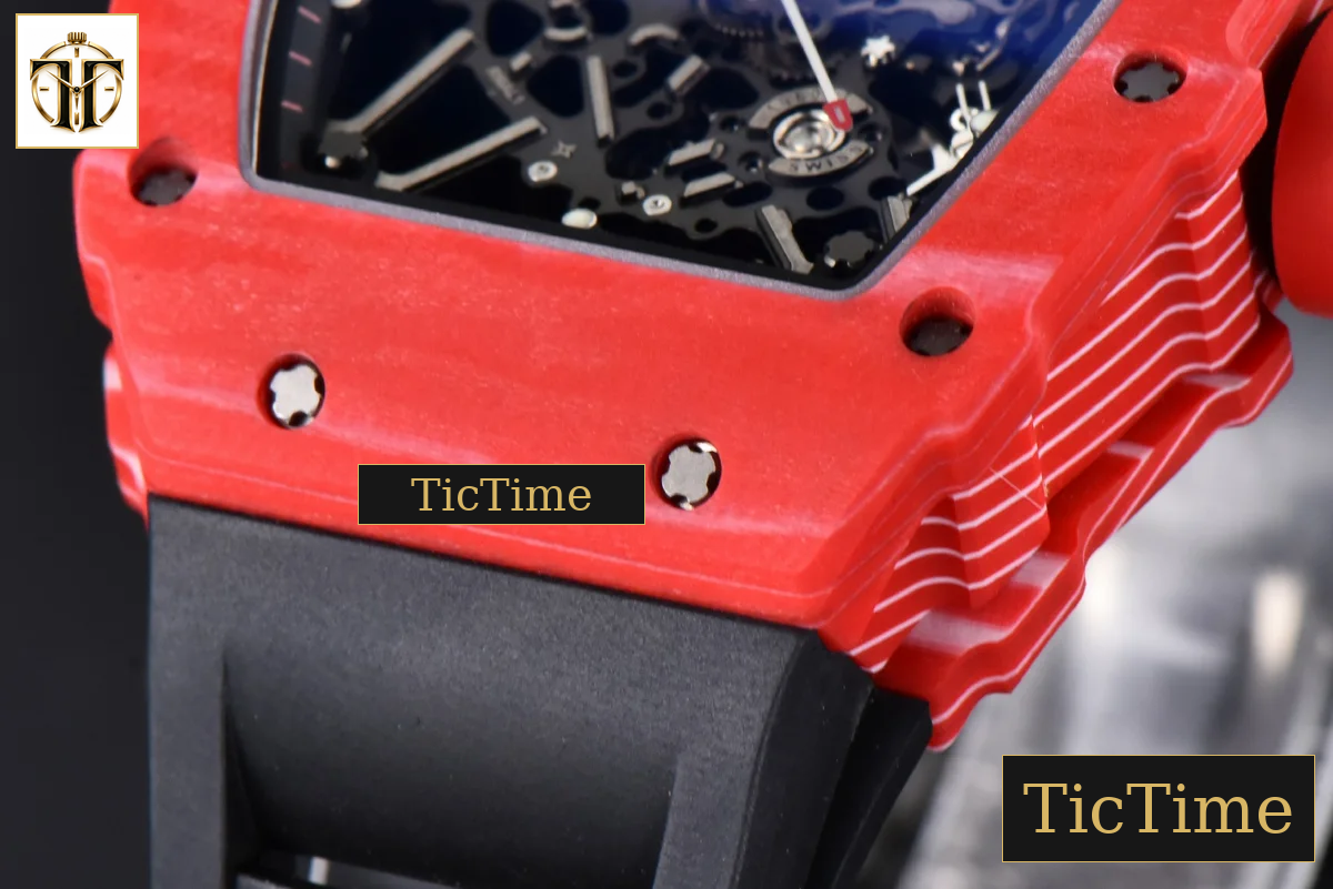 NTPT RM035-02 ZF Red Skeleton Dial Black Rubber Strap RMAL1 — foto 11