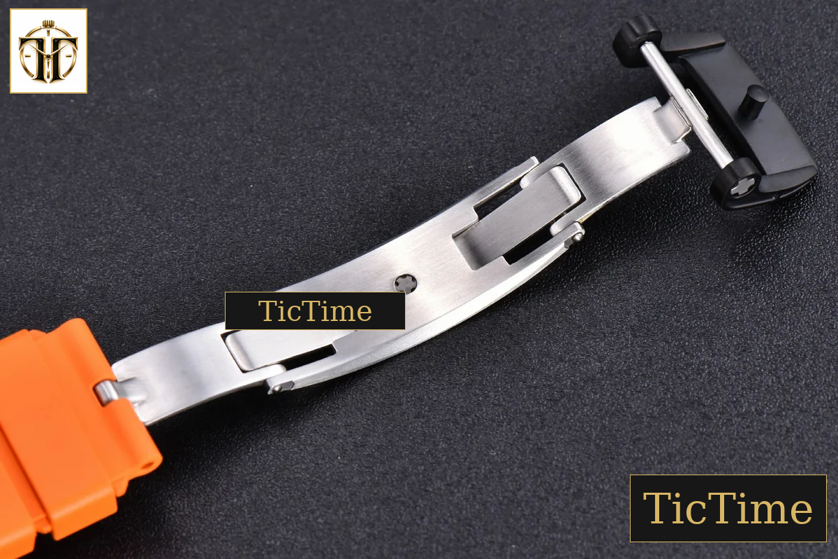 RM035-02 KVF Skeleton Dial Orange Orange Rubber Strap V3 Miyota8215 — foto 24