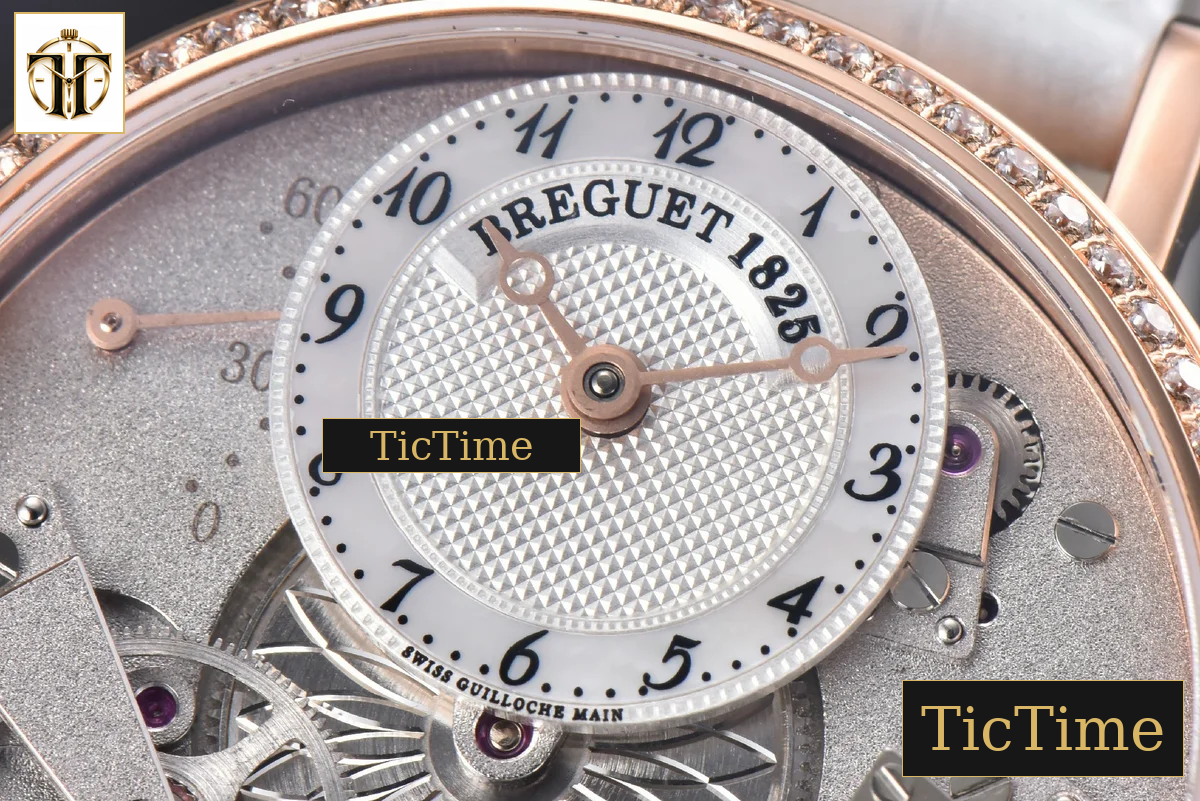 Tradition 7038BR 40mm ZF RG Diamond Gray Dial Silver Subdial White Leather Strap A505 — foto 4