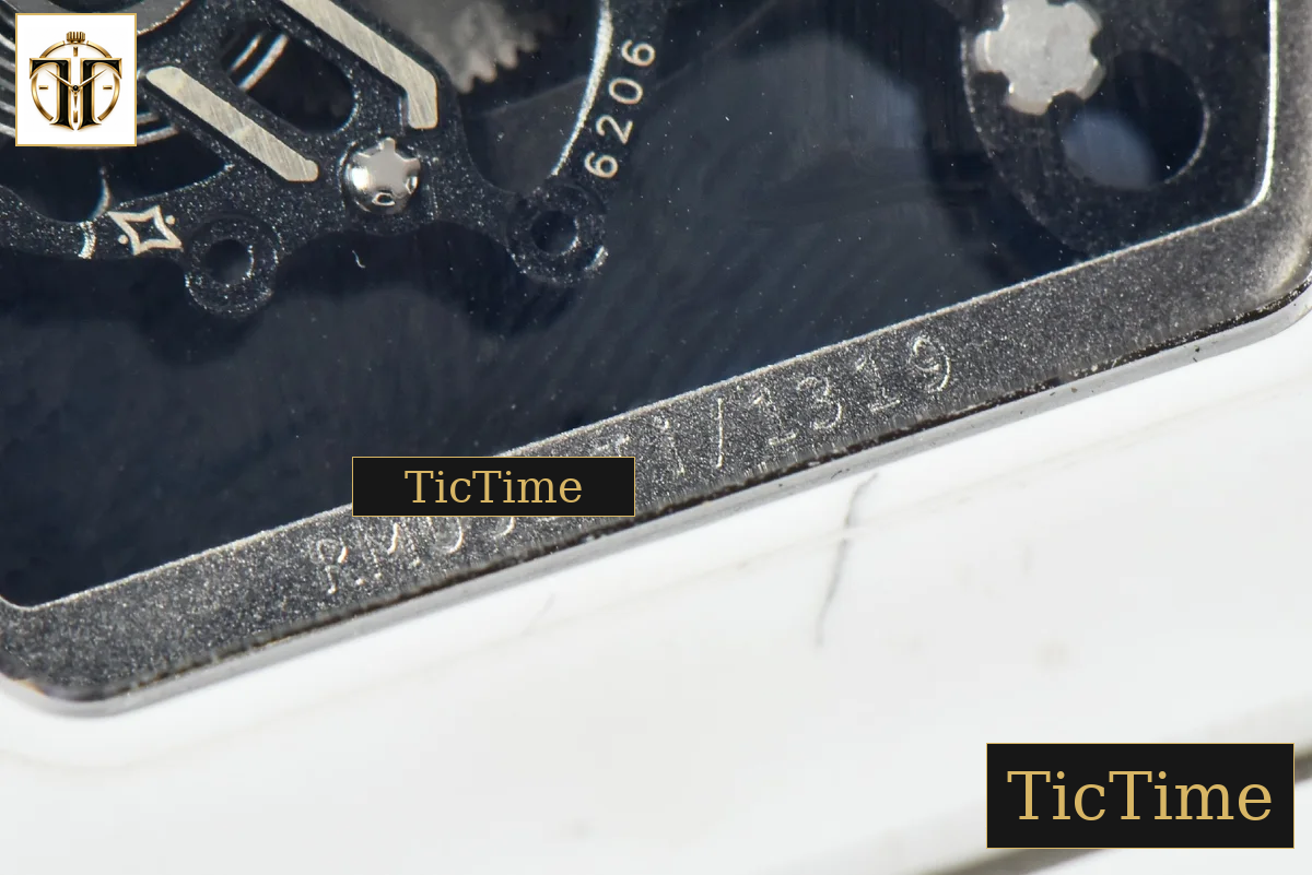 RM055 42.7mm ZF White Ceramic Black Skeleton Dial White Rubber Strap V6 NH05 — foto 26