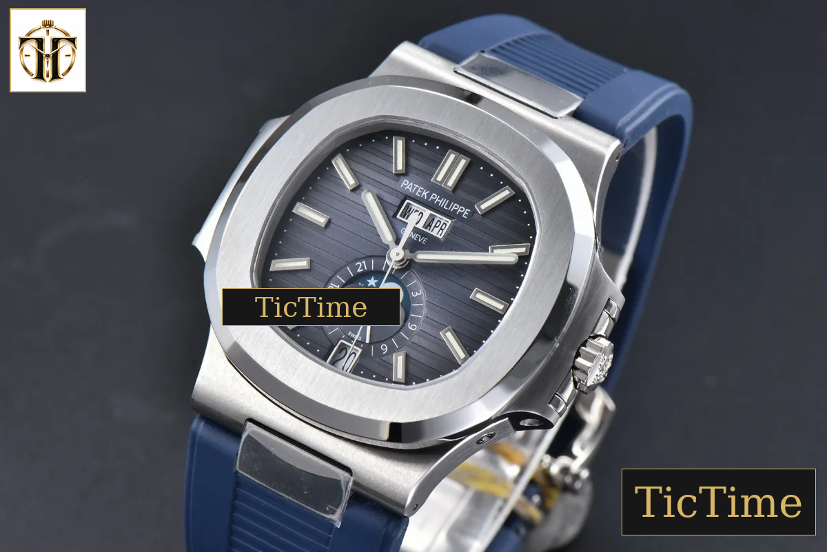 Nautilus Full Function 5726 40.5mm PPF Blue Dial Blue Rubber Strap A324 — foto 4