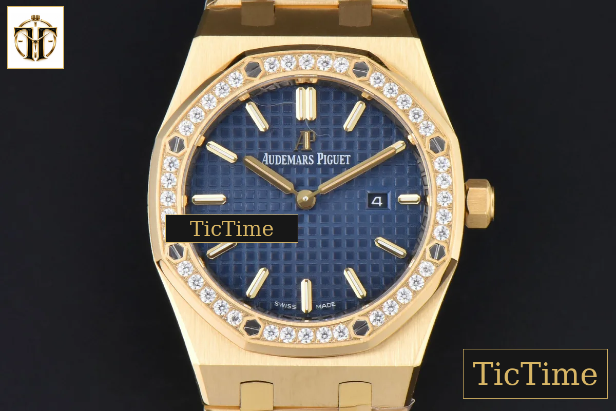 Royal Oak Ladies 67651BA 33mm ZF YG Diamond Blue Dial Blue Bracelet Quartz — foto 2