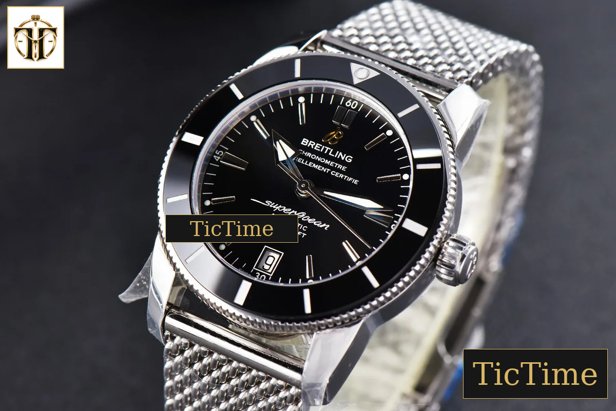SuperOcean Heritage II 42mm GF Black Dial SS bracelet A2824 — foto 5