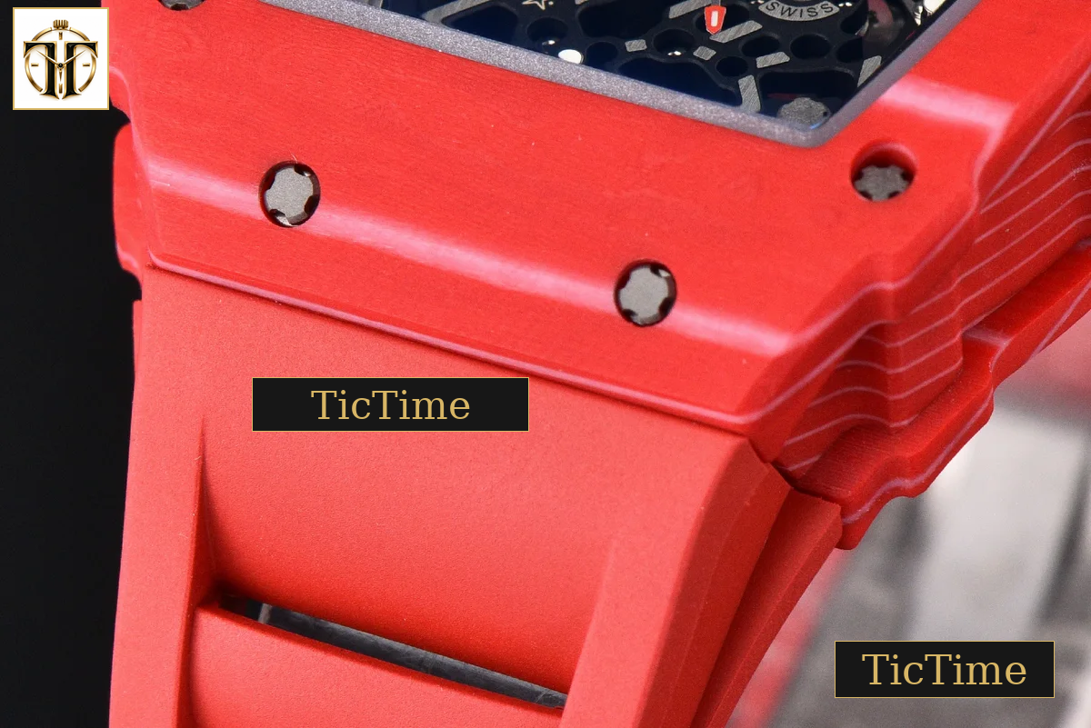 RM035-02 APSF Red NTPT Red Rubber Strap V2 (Free Sprung) RMAL1 — foto 12