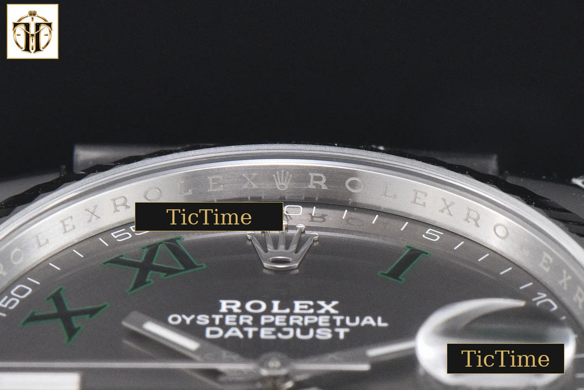 DateJust Wimbledon 126334 41mm VF Gray Dial Green Roma Marker Oyster Bracelet DD3235 — foto 13