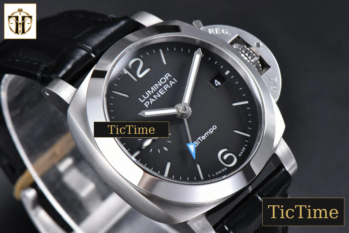 Luminor Quaranta BiTempo PAM1365 40mm VSF Black Dial Leather Strap P900 — foto 12