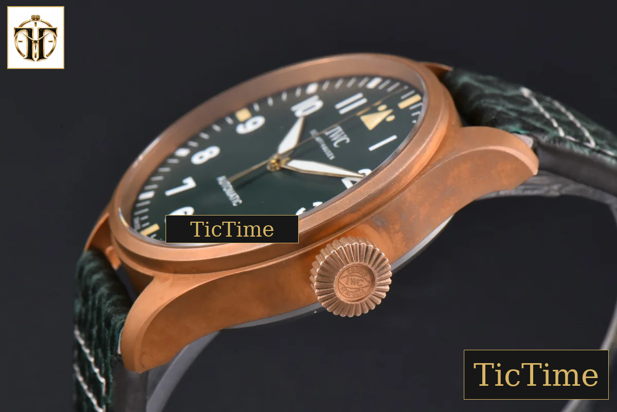 Big Pilot IW329702 43.8mm M+F Bronze Green Dial Green Leather Strap SEIKO 8N-24 — foto 11