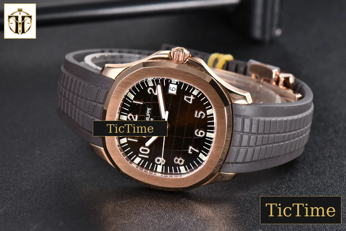 Aquanaut 5167 40mm 3KF RG Brown Dial Brown Rubber Strap V3 A330 — foto 14