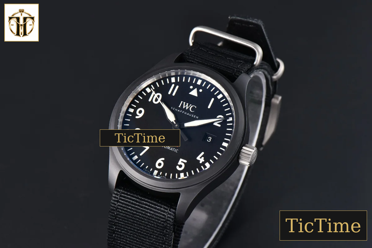 Pilot Top Gun IW326906 41mm V7F Black Ceramic Black Nylon Strap A32111 — foto 4