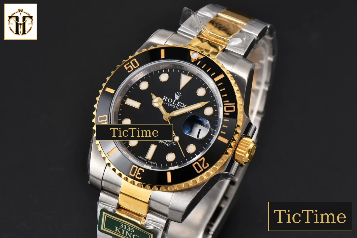 Submariner LN 904L 116613 King Factory YG/SS Black Ceramic Black Dial SS Bracelet VR3135 — foto 4