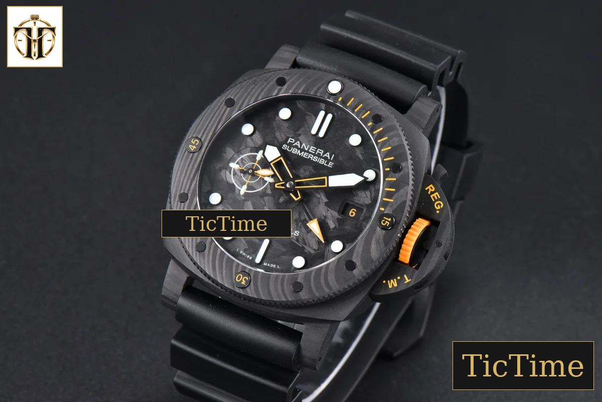 Submersible GMT Carbotech PAM 1324 44mm VSF Black Dial Rubber Strap P900 — foto 4