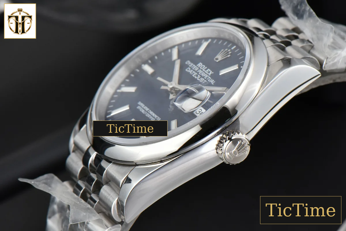 DateJust Smooth Bezel 36mm BPF Blue Motif Dial Jubilee Bracelet A2824 — foto 11