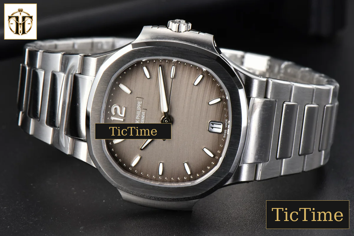 Nautilus Ladies 7118 35mm 3KF Gray Dial SS Bracelet A324 — foto 11