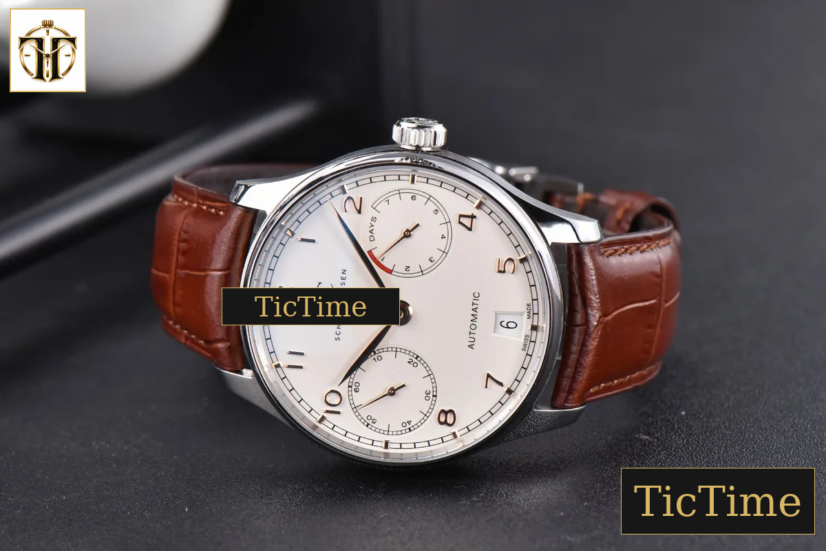 Portuguese PR IW500114 42mm ZF White Dial RG Marker Brown Leather Strap A51011 — foto 20