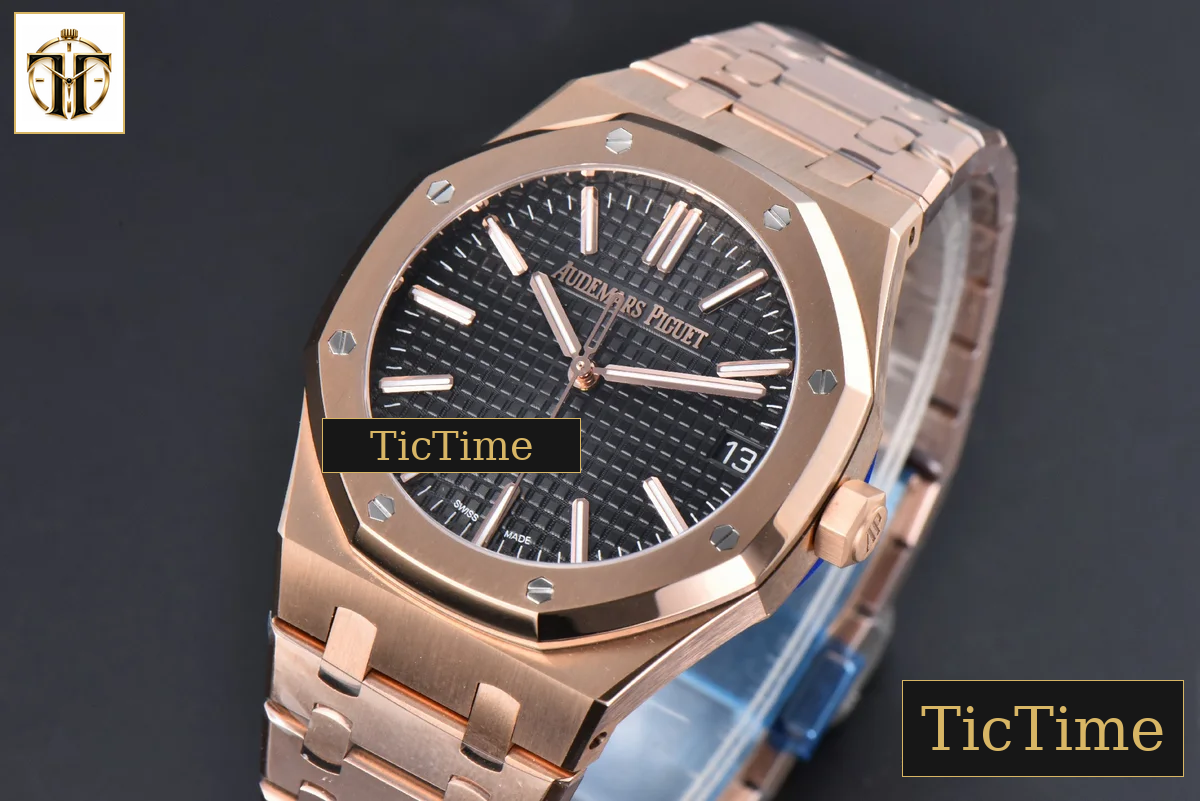 Royal Oak “50th Anniversary” 15510 41mm APSF RG Black Dial RG Bracelet V2 Free Sprung SA4302 — foto 5