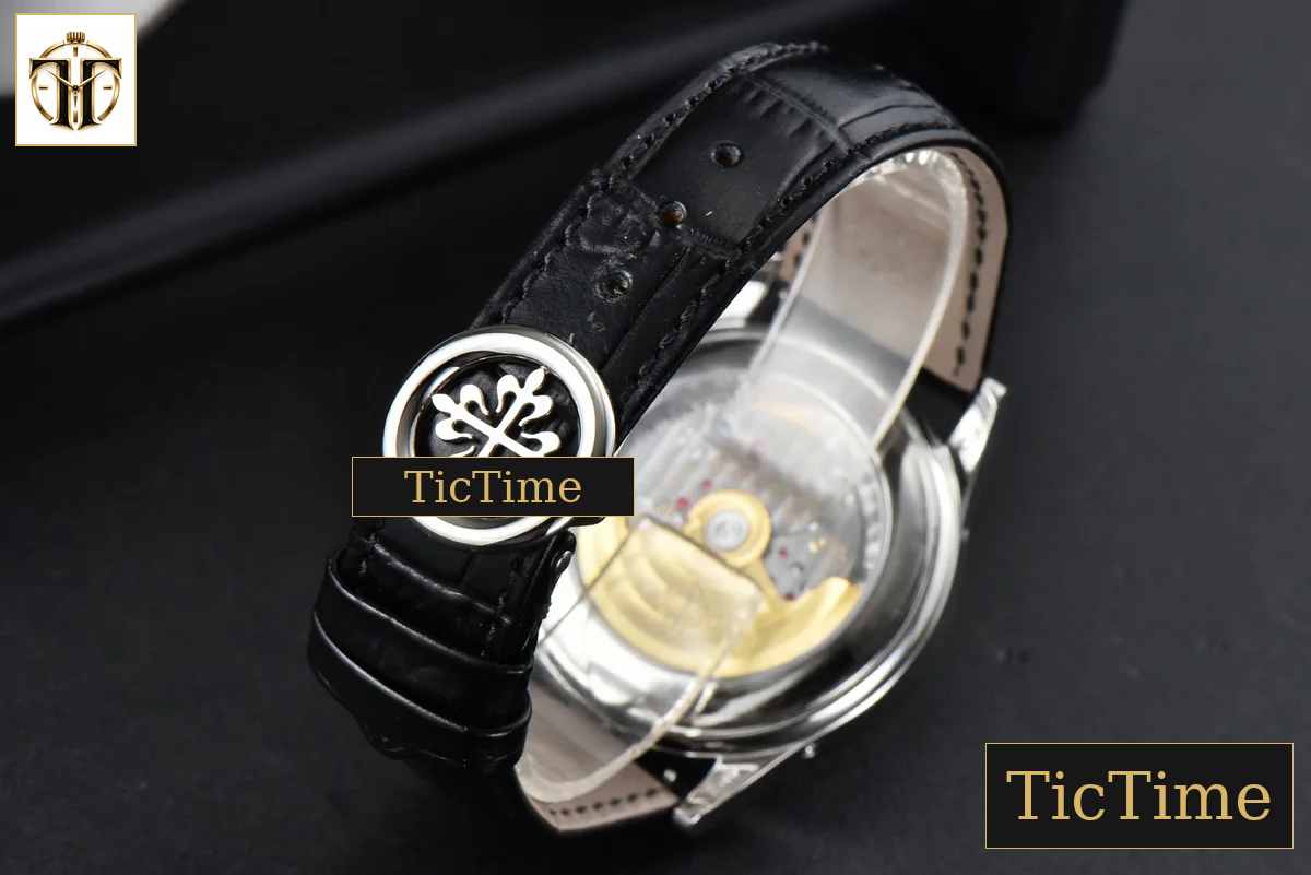 Complications 5396 38.5mm ZF White Dial Moonphase Stick Markers Black Leather Strap MY9015 — foto 24