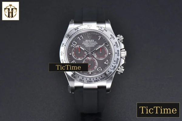 Foto frontal — Daytona 904L 116509 40mm Clean Factory Gray Dial Digital Marker Oysterflex Strap V2 SA4130