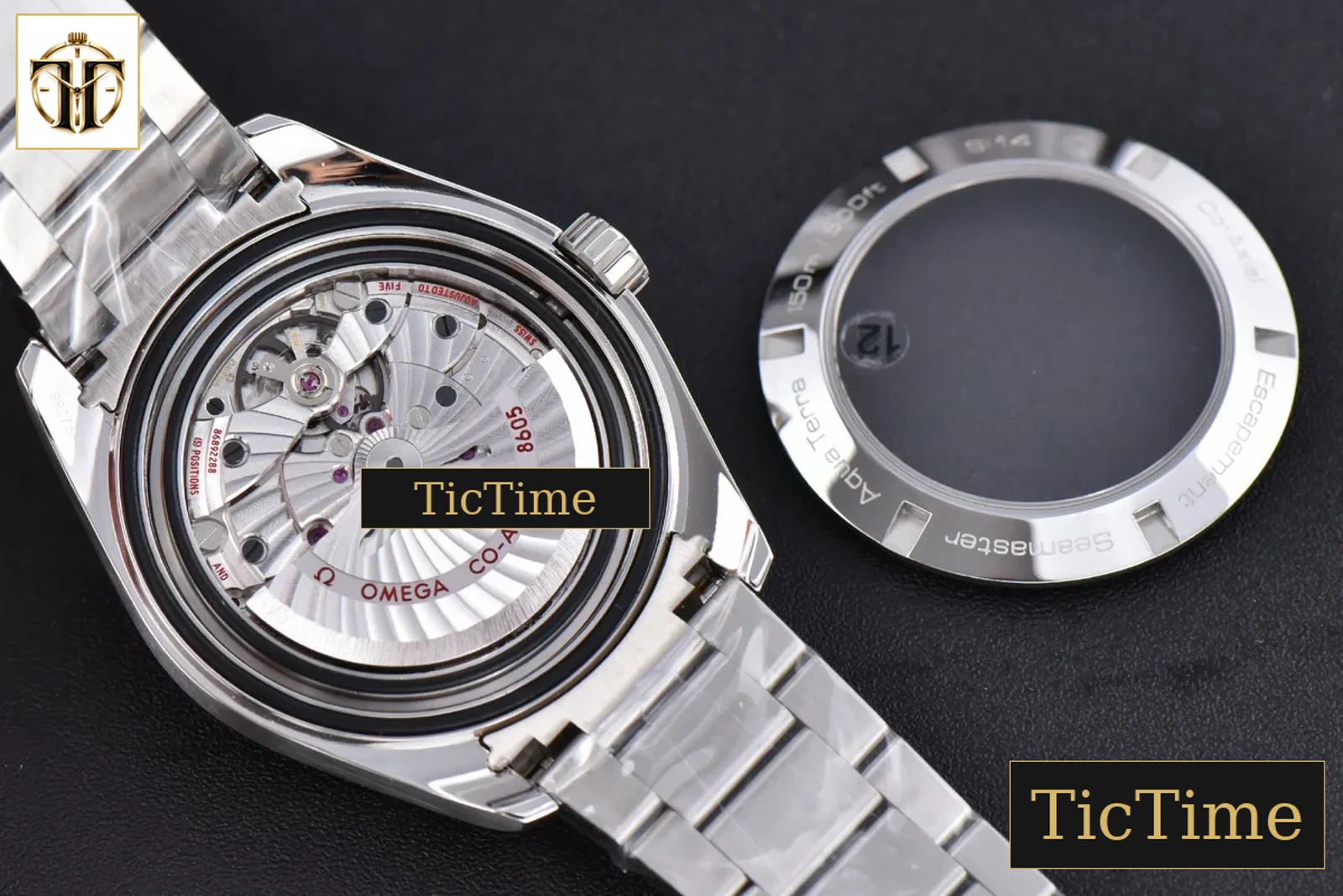 Aqua Terra 150M GMT VSF Black Textured Dial SS Bracelet A8605 — foto 14