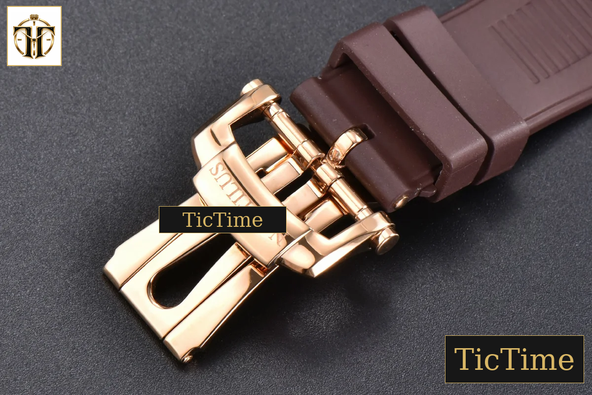 Nautilus 5711R 40mm PPF RG White Dial Brown Rubber Strap V5 A324SC — foto 31