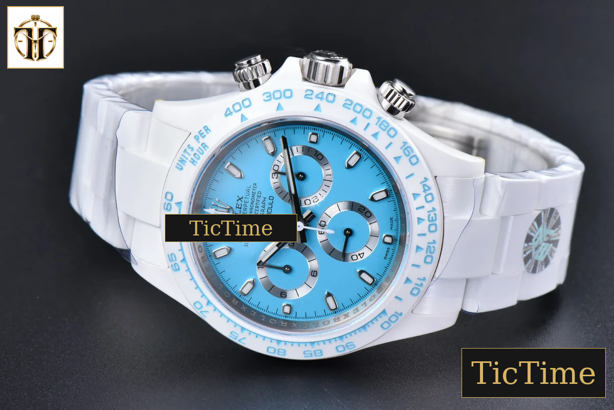 Daytona AETF White Ceramic Blue Dial Ceramic Bracelet V2 SA4130 — foto 15