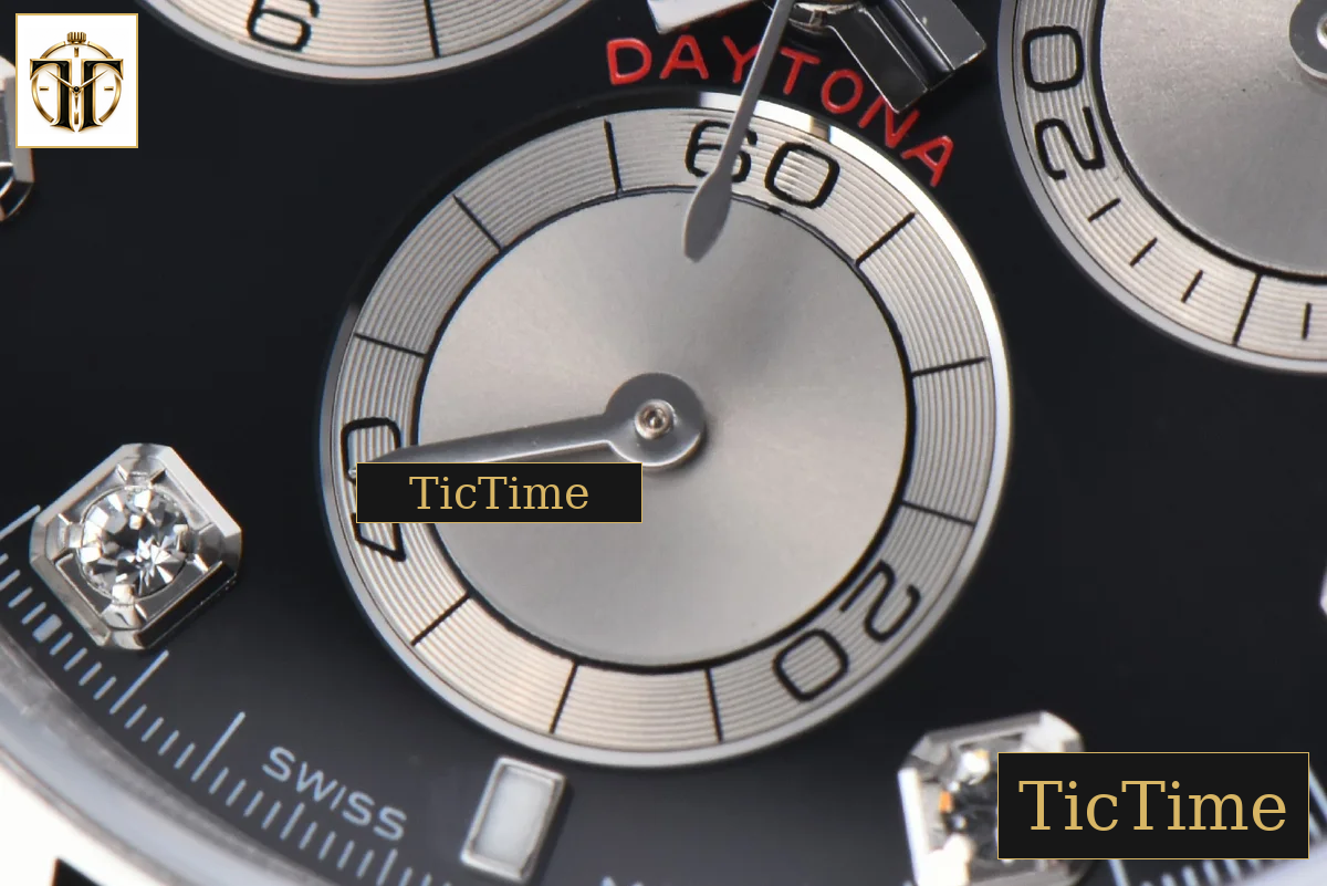 Daytona 904L 126509 40mm BPF SS Black Dial Sliver Subdial Diamond Marker SS Bracelet SH4131 — foto 9