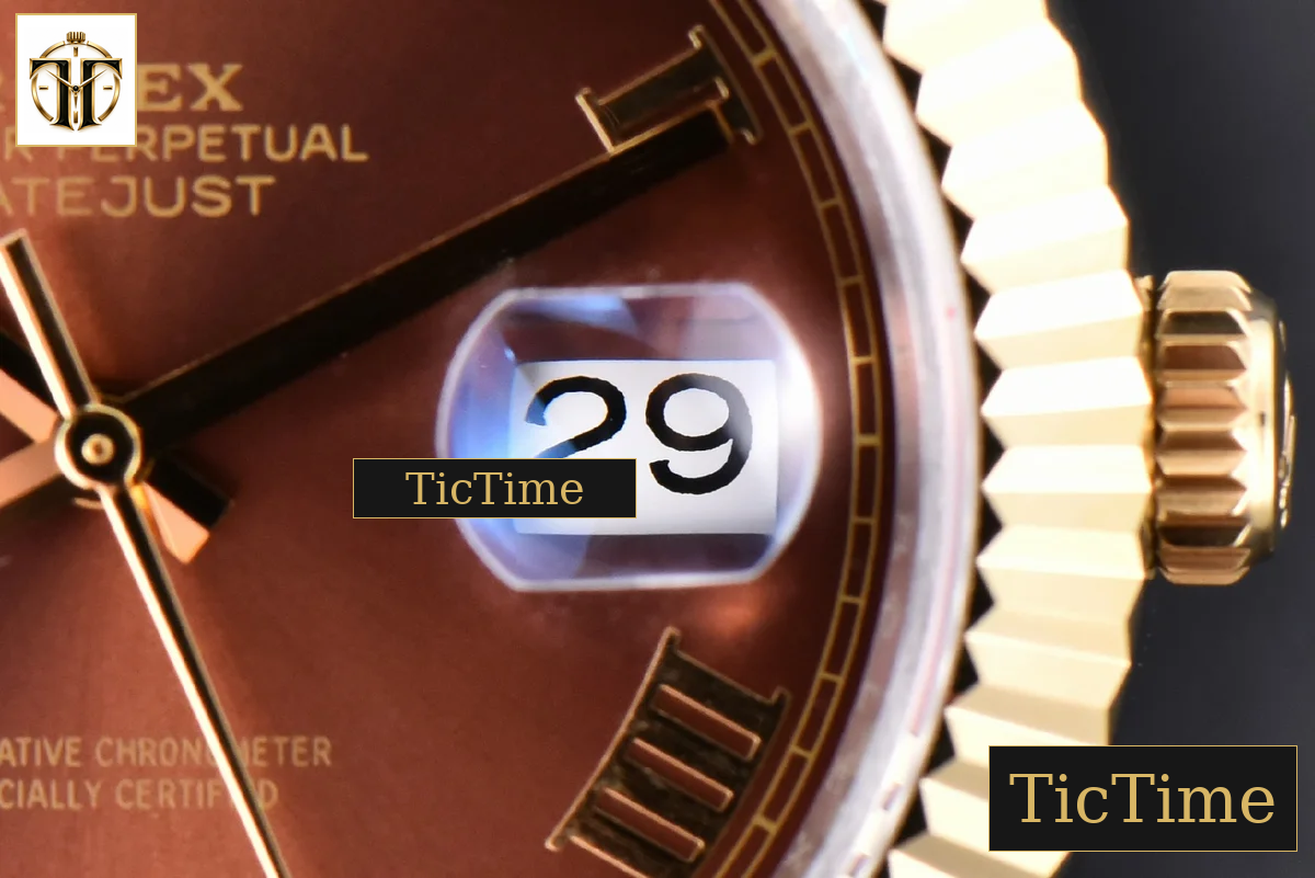 Datejust 41mm GMF YG/SS Brown Dial Roma Marker Fluted Bezel Jubille Bracelet VR3235 — foto 11