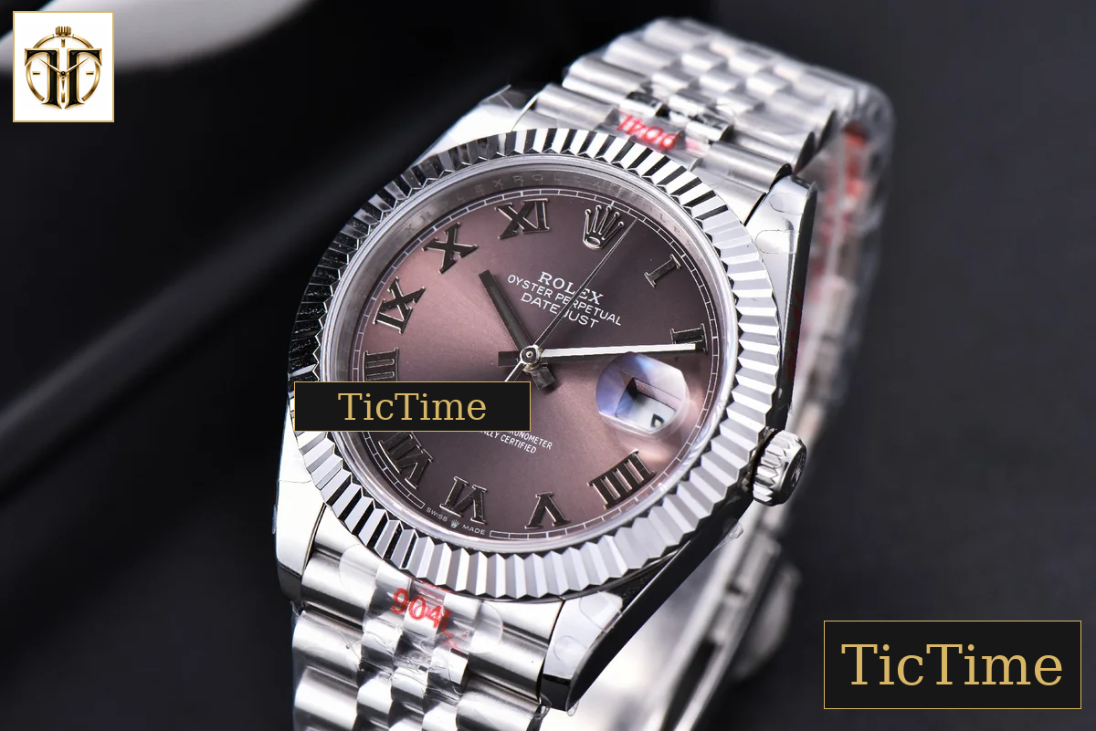 Datejust 41mm GMF SS Gray Dial Roma Marker Fluted Bezel Jubille Bracelet VR3235 — foto 5