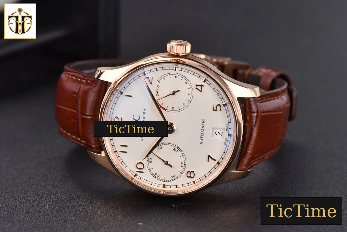 Portuguese PR IW500113 42mm ZF RG White Dial RG Marker Brown Leather Strap A51011 — foto 12