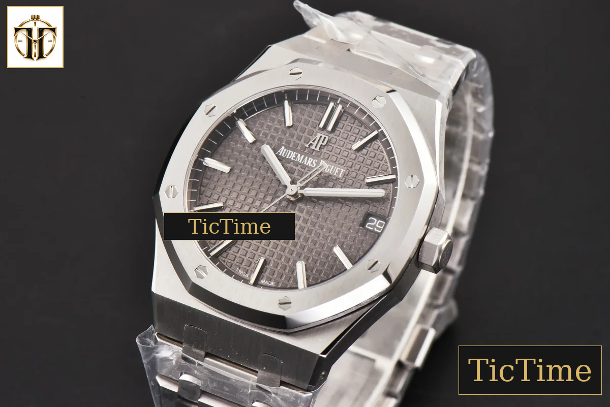 Royal Oak 15500 41mm ZF Gray Textured Dial SS Bracelet (V2 free sprung ) A4302 — foto 4