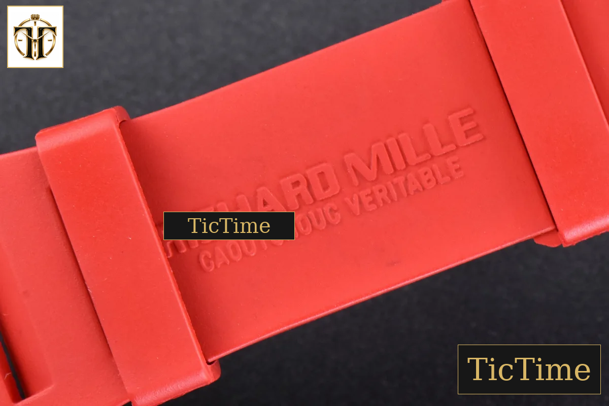 RM035-02 42mm T+F Black Forged Carbon Skeleton Dial Red Crown Red Rubber Strap RMUL2 — foto 23