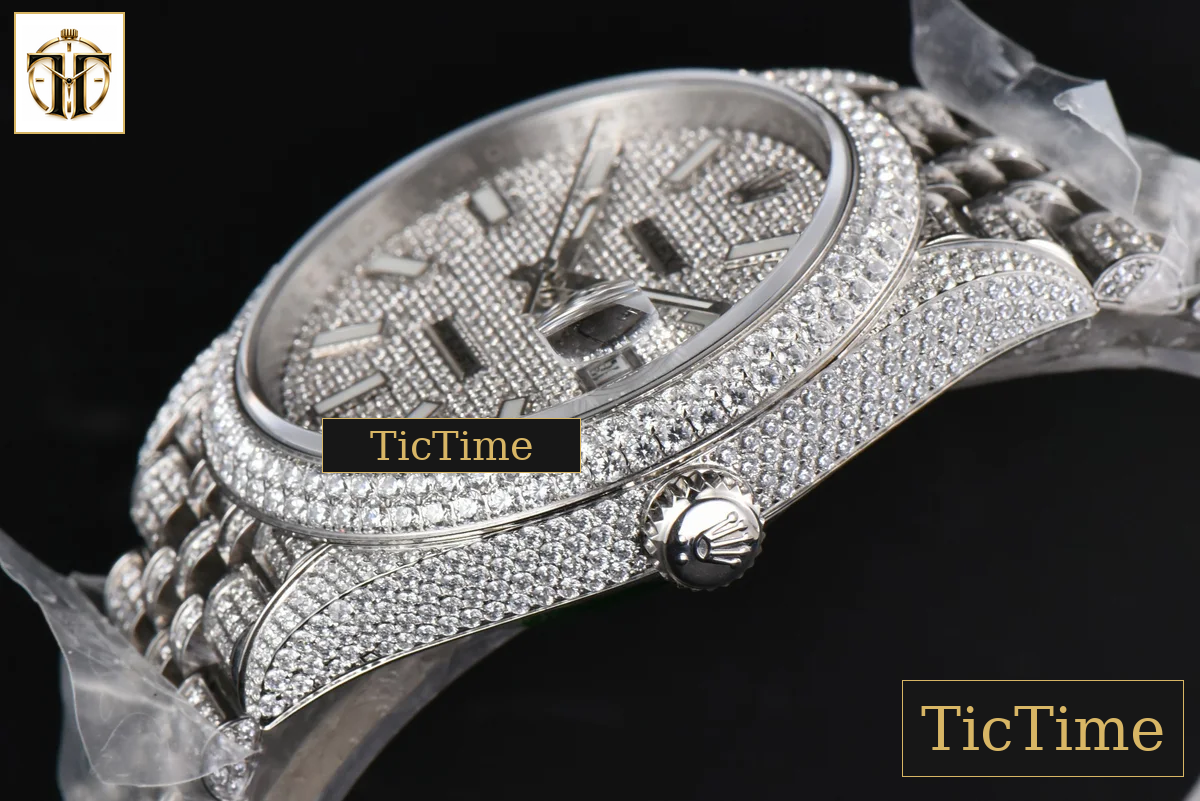 Datejust Full 41mm GMF Diamond Diamond Lume Dial Jubilee Bracelet A2824 — foto 10
