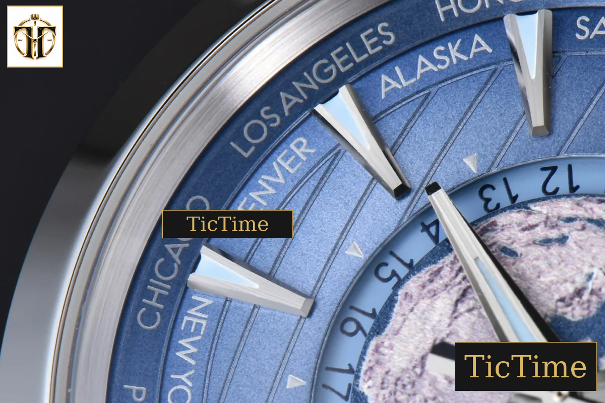 Aqua Terra 150m GMT Worldtimer 43mm VSF Ice Blue Dial SS Bracelet A8938 — foto 6