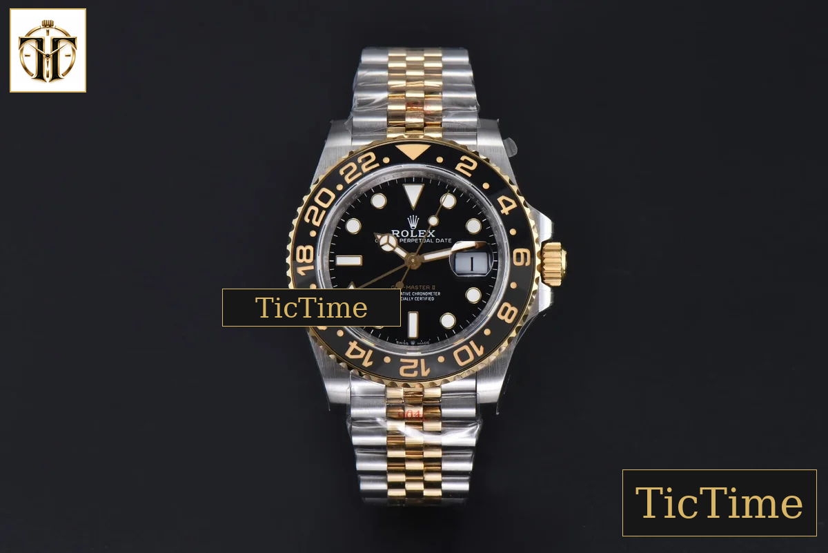 GMT Master II 904L 126713 40mm GMF YG/SS Black/Gray Bezel Black Dial Jubilee Bracelet SH3285 — foto 3