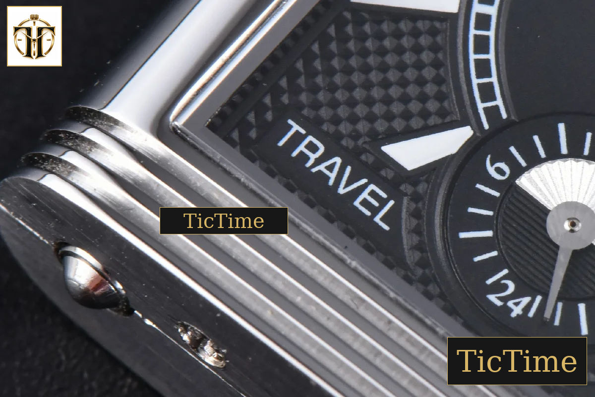 Master Reverso Tribute Small Seconds 30x47mm MGF White Circle Dial Black Leather Strap A854A — foto 18