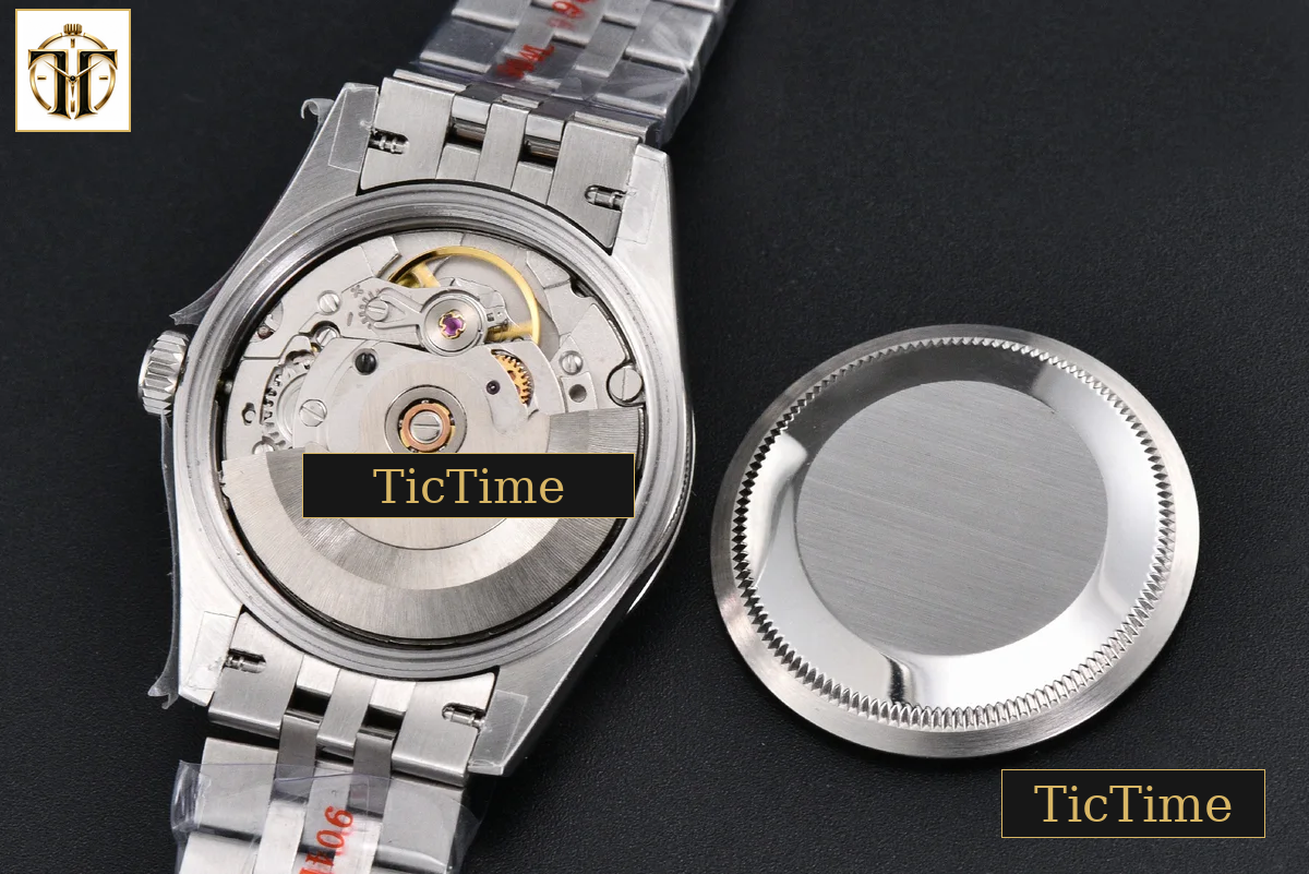 DateJust 904L 31mm GMF Diamond Bezel Red Dial Diamond Marker SS Jubilee Bracelet A2824 — foto 21