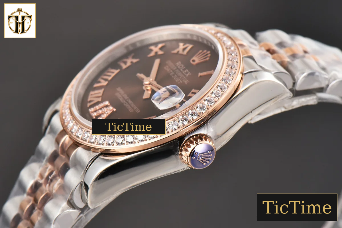 DateJust Ladies 904L 31mm WF RG/SS Diamond Brown Dial Diamond Roma Marker Jubilee Bracelet A2671 — foto 11