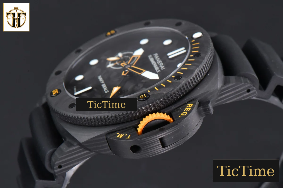 Submersible GMT Carbotech PAM 1324 44mm VSF Black Dial Rubber Strap P900 — foto 12