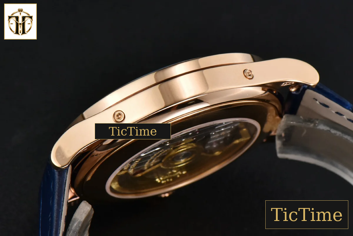 Annual Calendar Moonphase 5396 38.5mm ZF RG Blue Stick Dial Blue Leather Strap MY9015 — foto 14