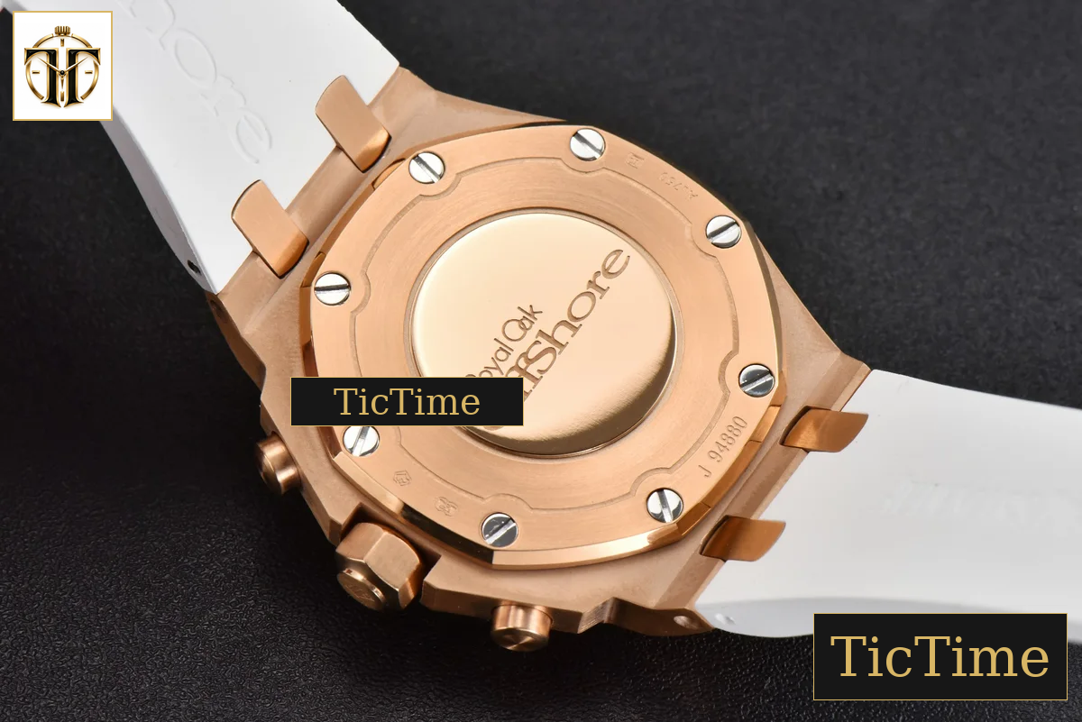 Offshore Ladies 26231ST 37mm RXWF RG Diamond White Dial White Subdial White Rubber Strap Quartz — foto 15