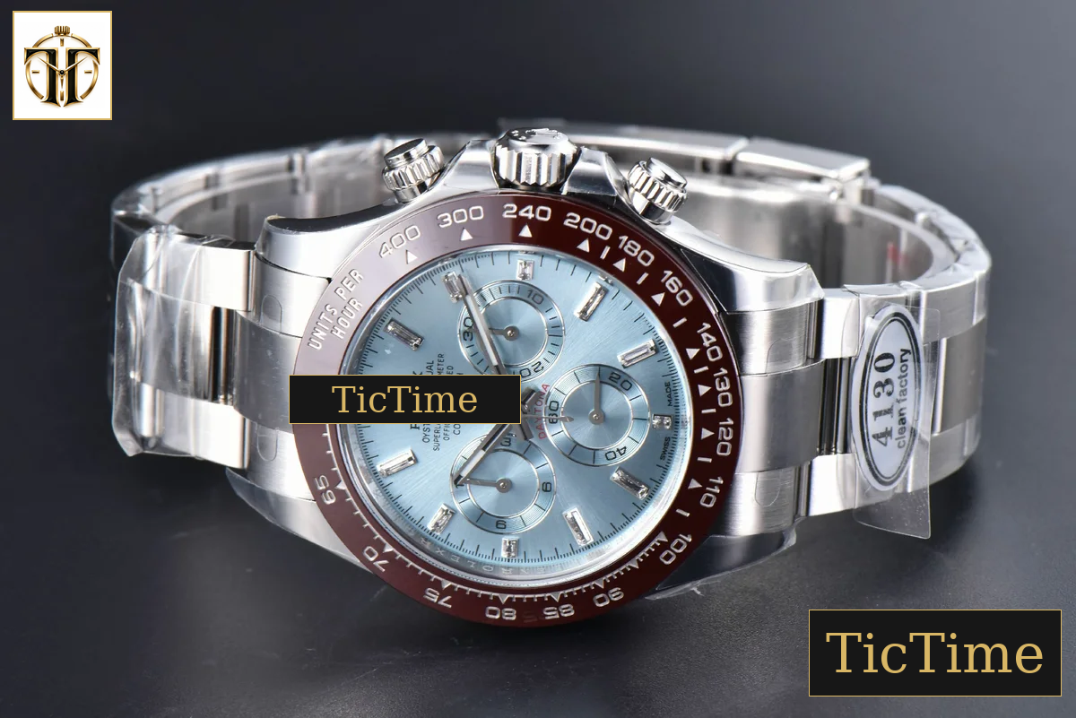 Daytona 116506 40mm Clean Factory Ice Blue Dial Moissanite Markers SS Bracelet SA4130 — foto 15