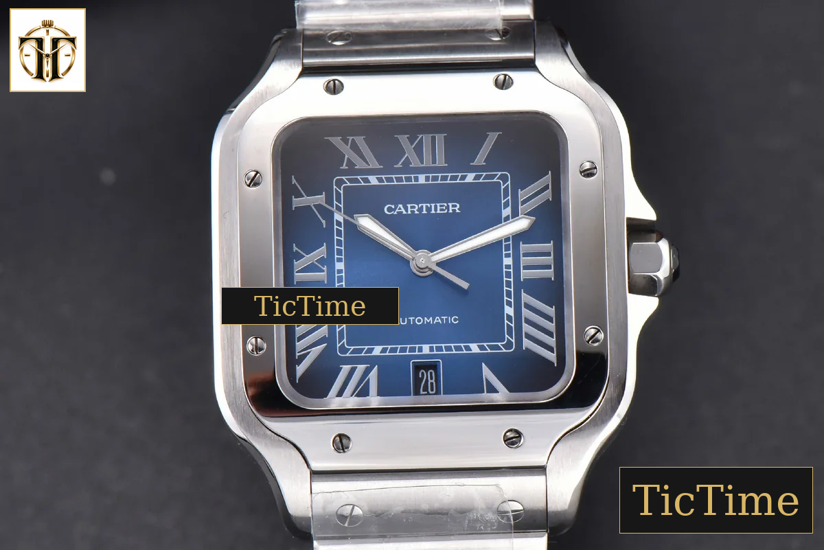 Santos de Cartier XL 40mm BVF Blue Dial SS Bracelet Miyota 9019 — foto 3
